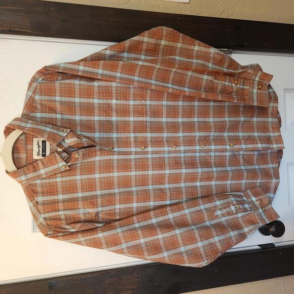 Wrangler Riata Women's Brown Plaid Long Sleeve Shirt - Size XXL - Picture 1 of 7